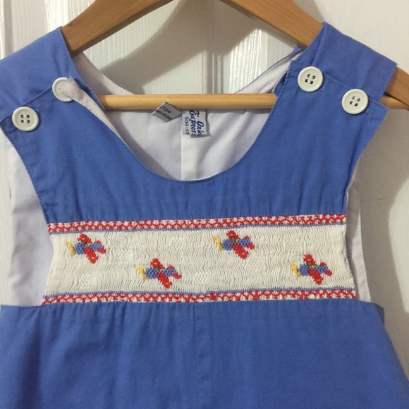 Orient Expressed boy’s romper with smocked top - Picture 3 of 4